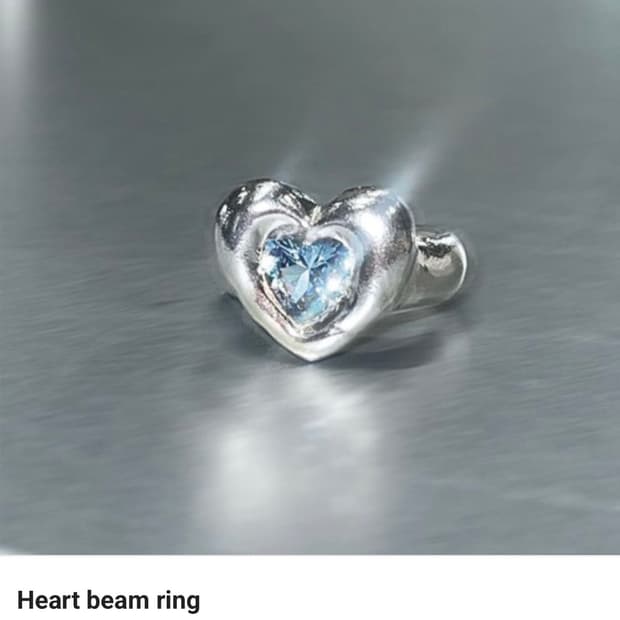 CHORIRURING 하트 볼드 실버반지