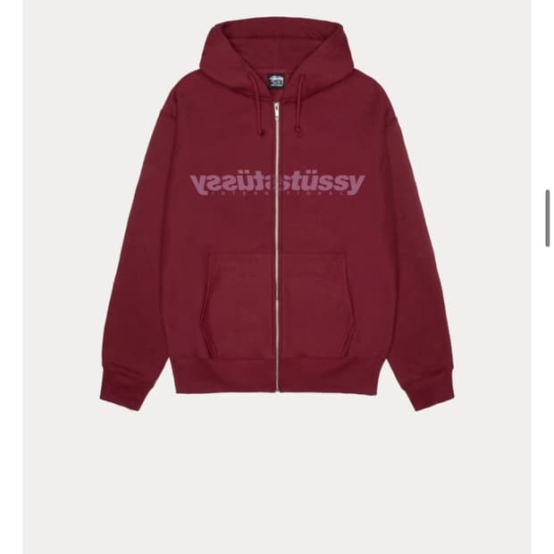 스투시 미러 후드집업 s