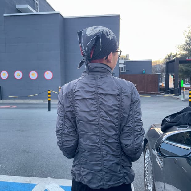 그레이 셔링 빈티지 푸퍼