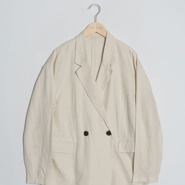 G U Linen Blend Tailored Jacket