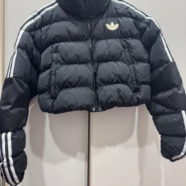 아디다스 여성용 크롭 푸퍼 패딩