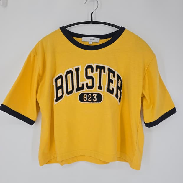 일본 빈티지 볼스터 반팔 티셔츠 옐로우