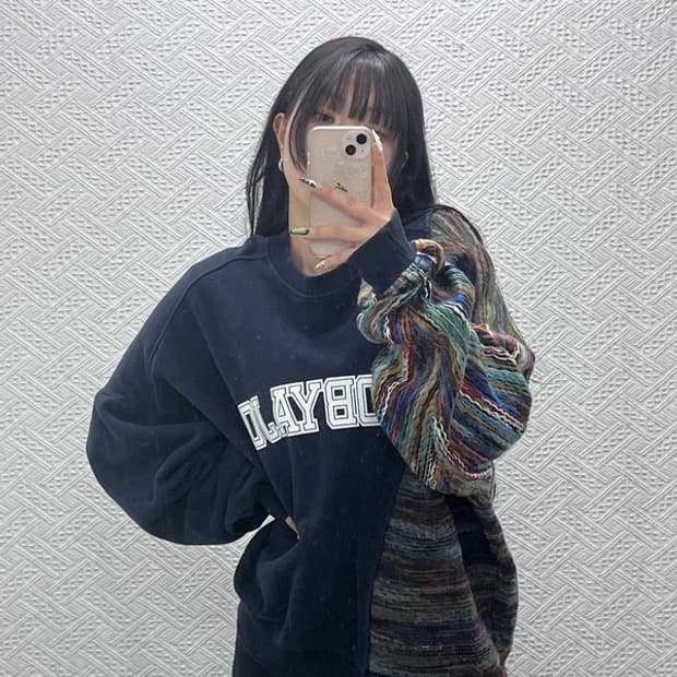 아조바이아조 유니크 보헤미안 언발 약기모 맨투맨 115 C08775