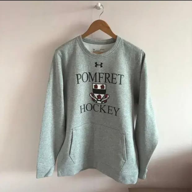 언더아머 M 100 맨투맨 기모 FW 티셔츠 그레이 포켓