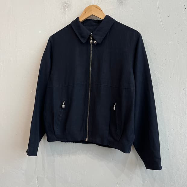 LANVIN 랑방 골프 린넨 블루종 자켓 네이비 M 