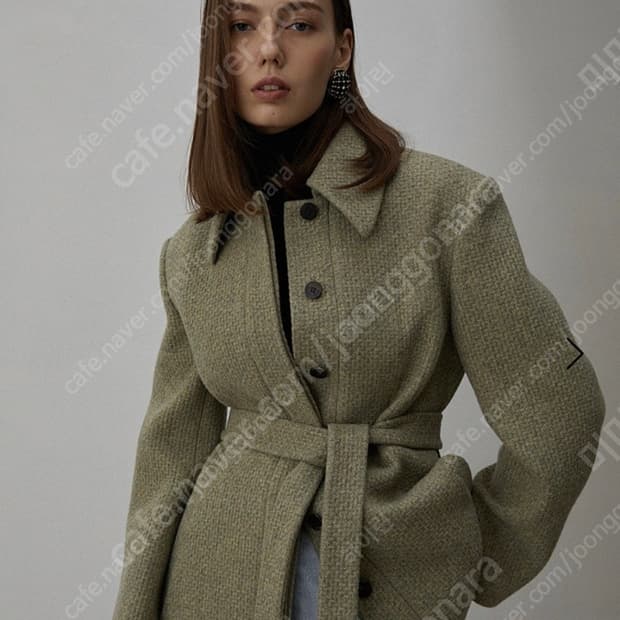 [새상품] 오르 ORR 벨티드 울 100% 트위드 자켓