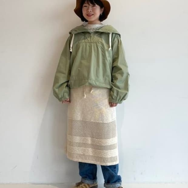 빔즈보이 메시 햄 니트 스커트