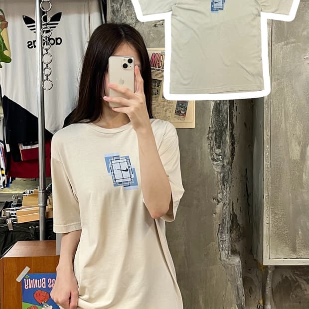 나이키 반팔티 베이지 S #csz548