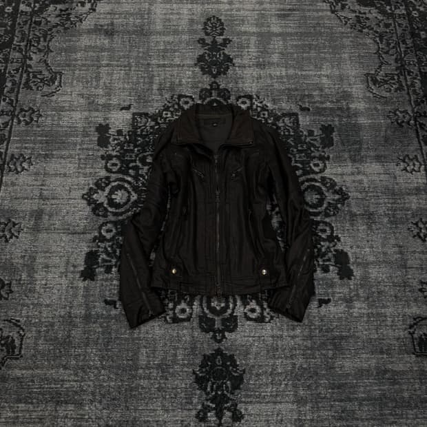 Fuga 00s archive coating biker jacket