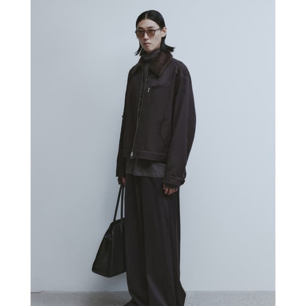 유스 카라 블루종 자켓 l