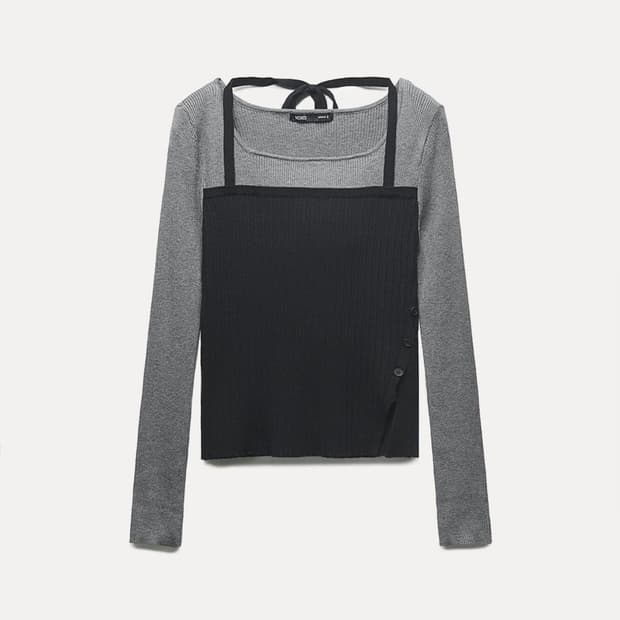 미쏘 레이어드 뷔스티에형 풀오버