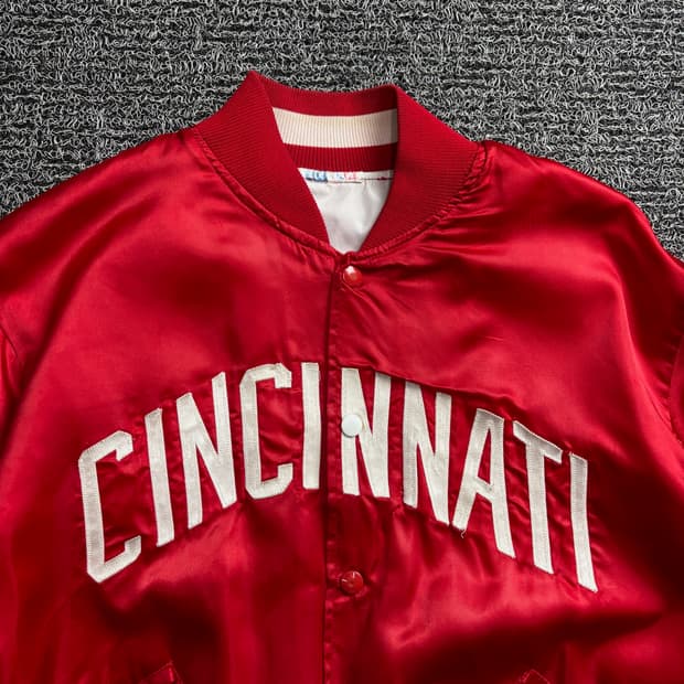 00s MLB 신시네티 레즈 사틴 바시티 자켓 2716