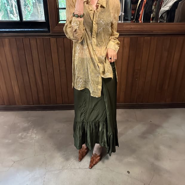 BURBERRY paisley sheer shirt