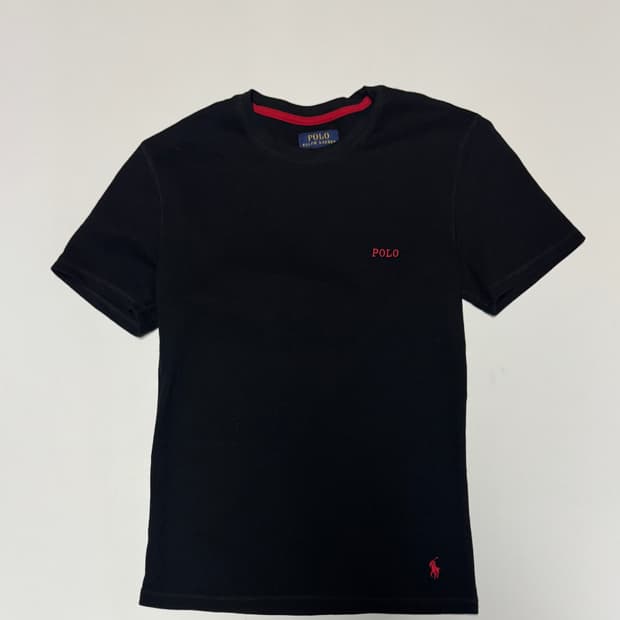 여성 폴로 랄프로렌 미니멀 와플 반팔 티셔츠 S