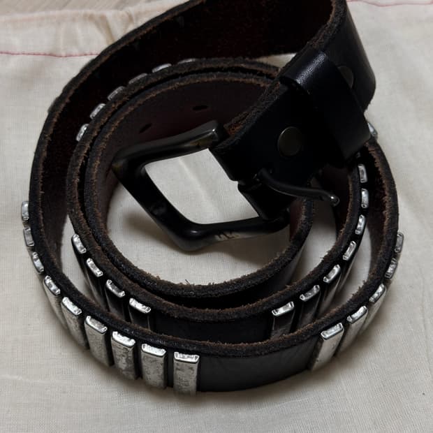 랄프로렌 스터드 레더벨트 30-34
