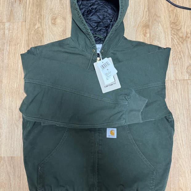 칼하트윕 엑티브 자켓 올리브 스톤 캔버스 S