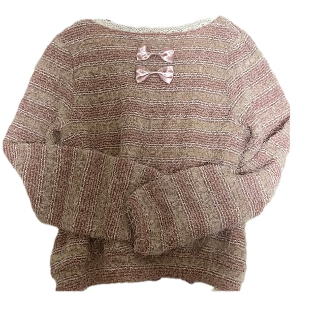 로디스포토 딸기바닐라 리본 니트