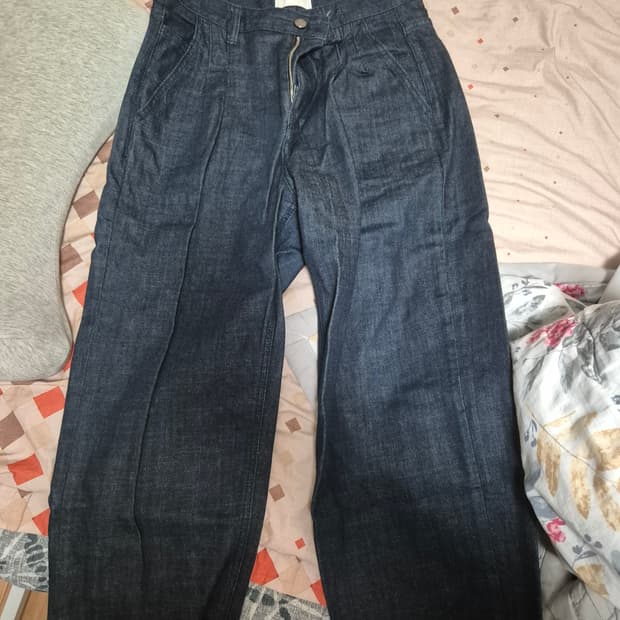 포트너스 투턱 스트레이트 데님 인디고 m