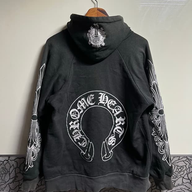 90‘s 크롬하츠 플로랄 홀스슈 후드티