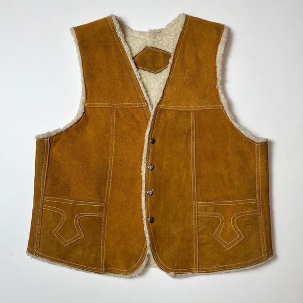 Selected 90's 핸드번드로잉 스웨이드 웨스턴 베스트 PN8762