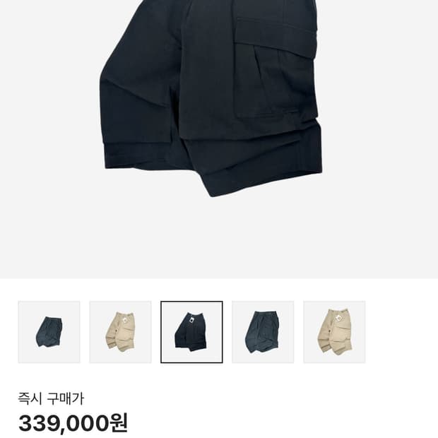 논노드 사이드 카고쇼츠 블랙 2size