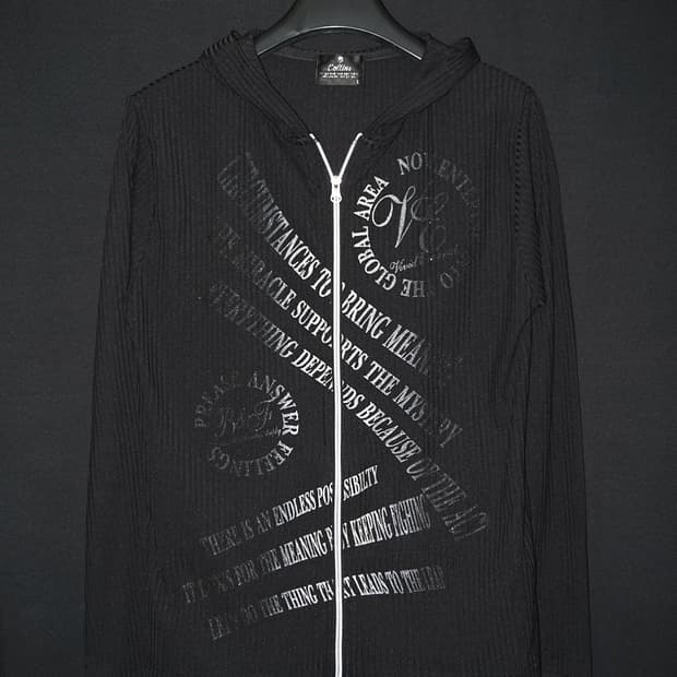 (collins) punk glitter zip-up hood 
