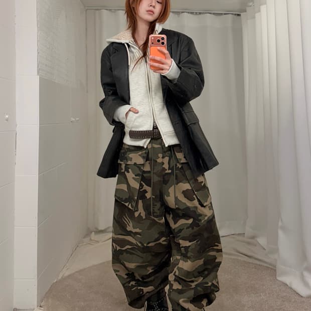 아베크롬비 쉐르파 올데프깔 카모 레더 스트릿 코디 세트