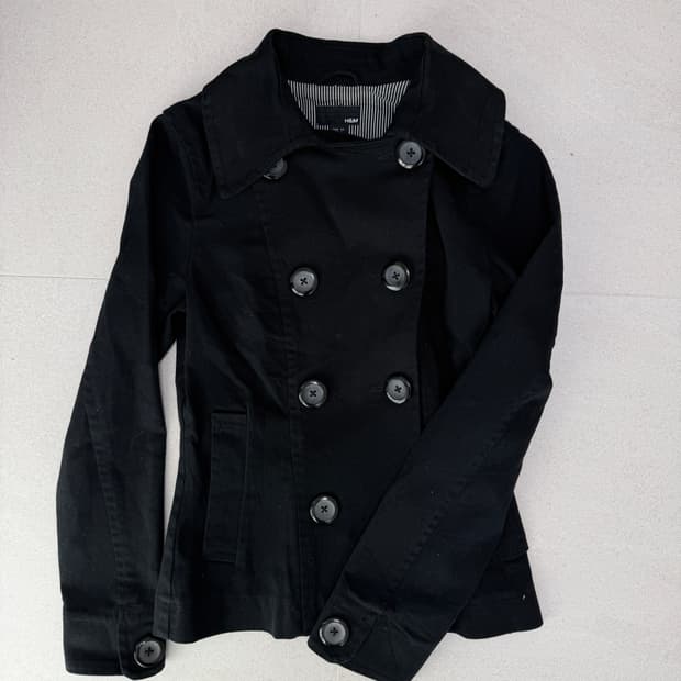double button cotton jacket coat