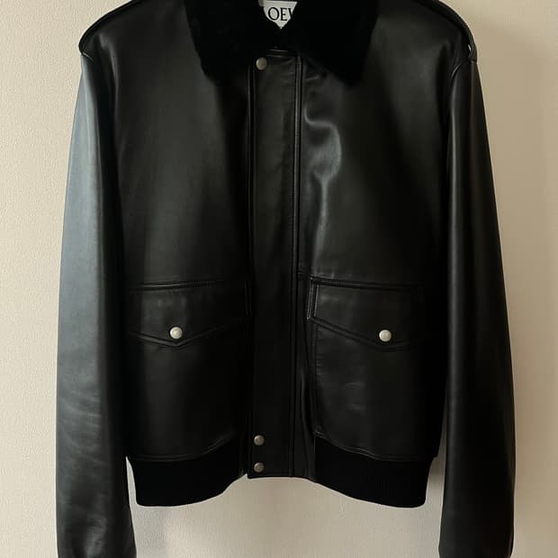 LOEWE AVIATOR REAL FUR A2 LEATHER JACKET
