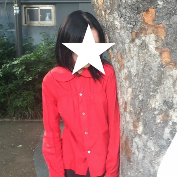 Comme des Garcons GIRL Red collar shirt