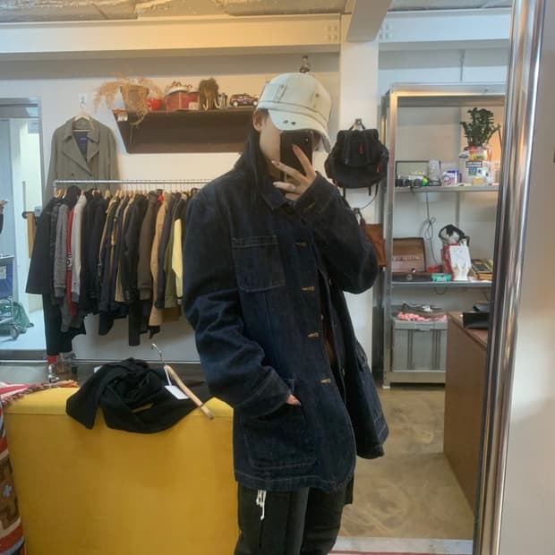 랜드 엔드 데님 초어 자켓 L XL 100 105