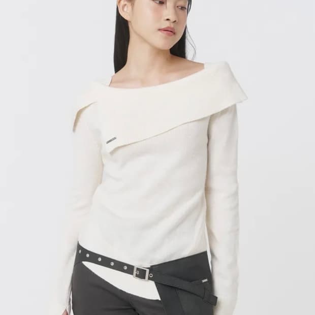 미세키서울 폴딩 레이어드 니트 아이보리 구해요