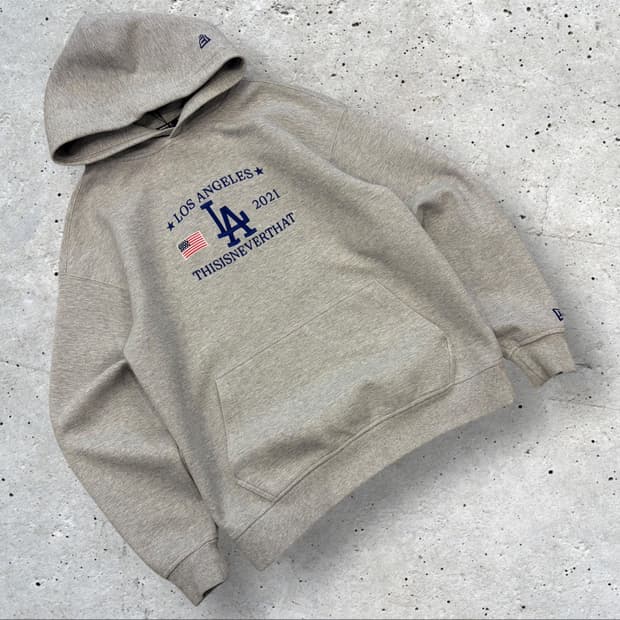 [S] 디스이즈네버댓 뉴에라 LA 다저스 후드티 그레이 C744