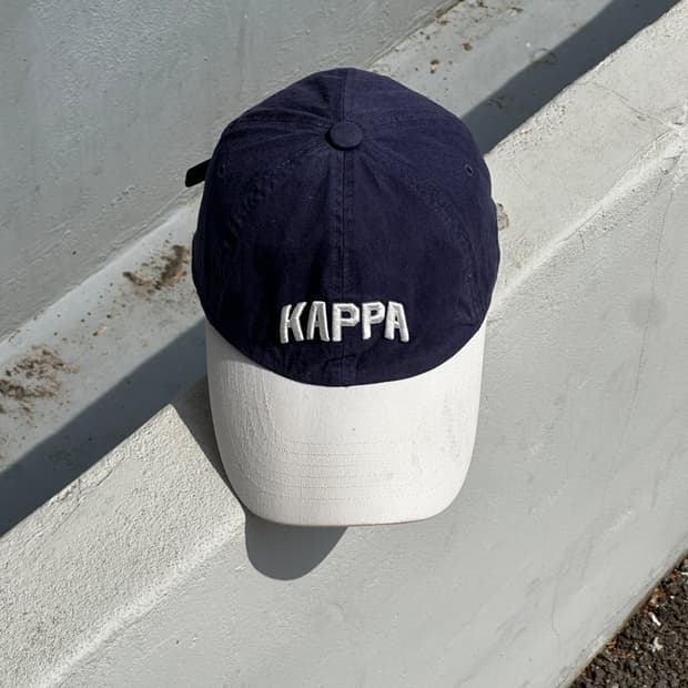 [M-L] 카파 로고 네이비 화이트 투톤 볼캡 모자