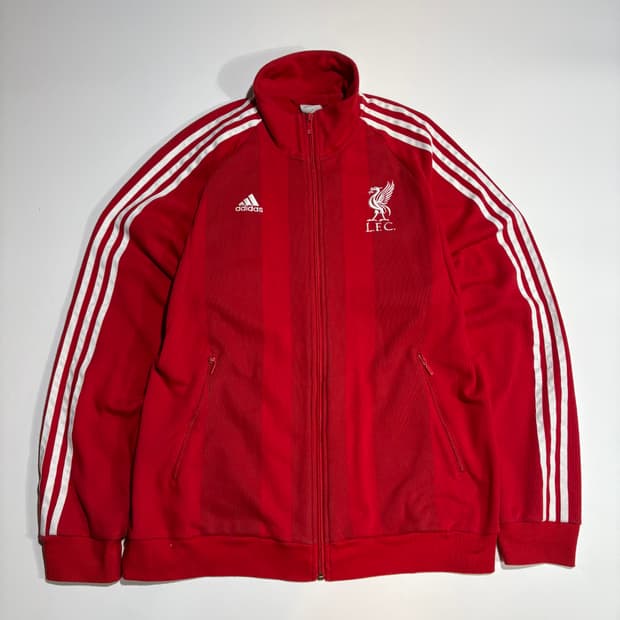 아디다스 레드 리버풀 트랙 집업 자켓