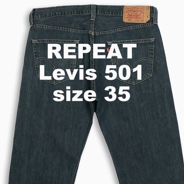 빈티지 리바이스 501 진청 35 인치 LV50136532