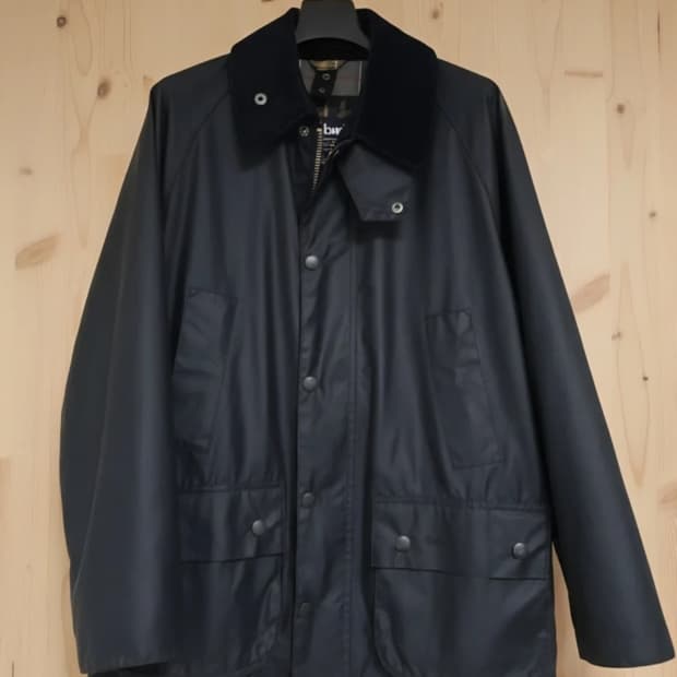 바버 비데일 왁스 자켓 네이비 38