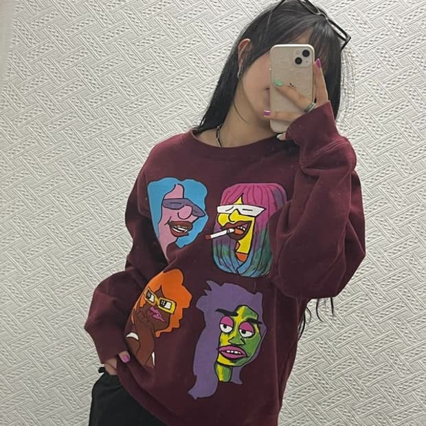 슈프림 올드스쿨 곤즈 헤드 크루넥 기모 맨투맨 XL C06606