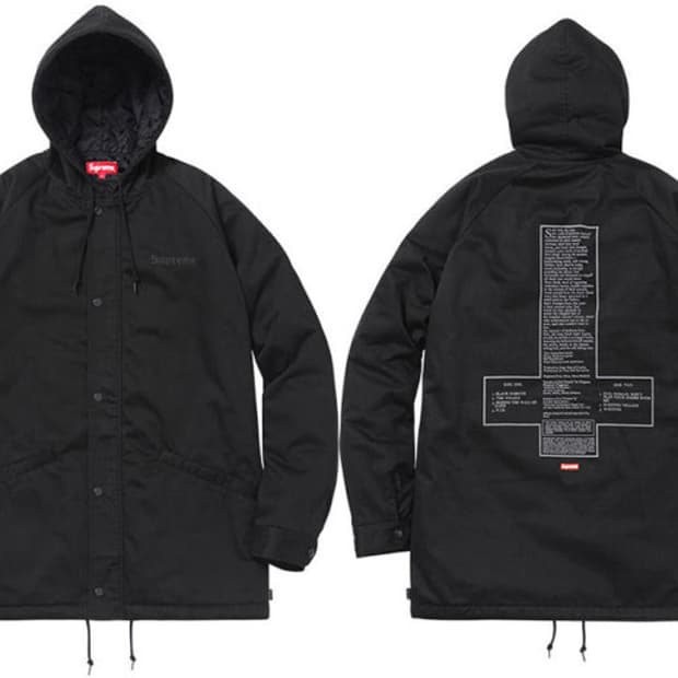 슈프림 블랙사바스 후드파카