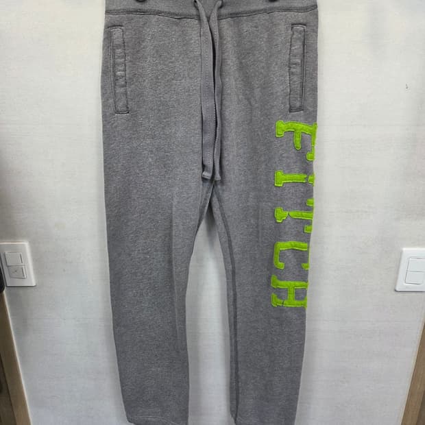 아베크롬비 빈티지 피치로고 안감플리스 트레이닝 팬츠 m