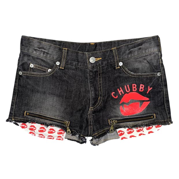 Chubby Gang 입술 숏팬츠 핫팬츠 쇼츠 반바지 갸루