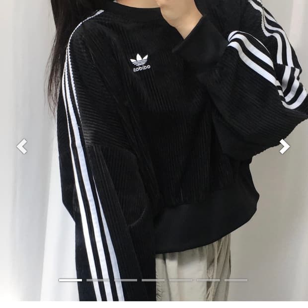 아디다스 코듀로이 벨벳 맨투맨 