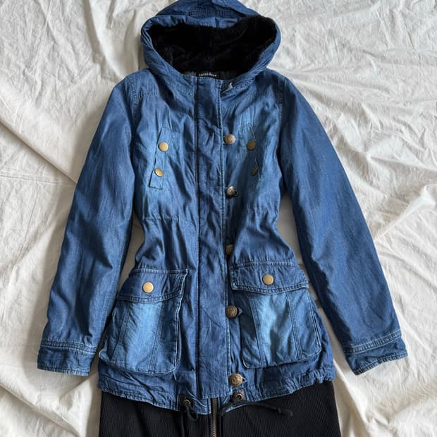 오네갸루 갸루 와투케 2000‘s 데님 원피스 집업 자켓