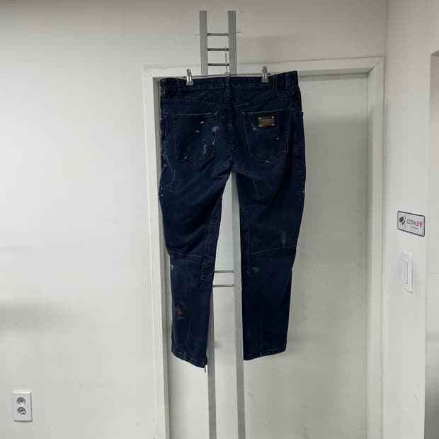 돌체앤가바나 페인팅 데님 팬츠 50