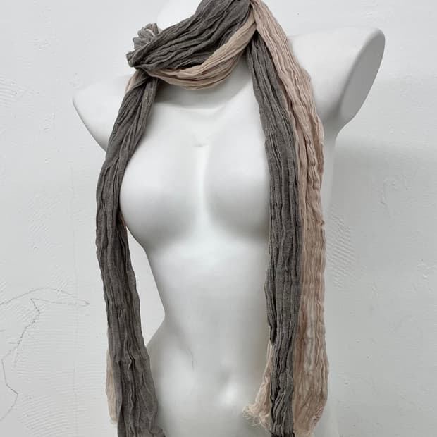 너드모리 배색 링클 머플러 