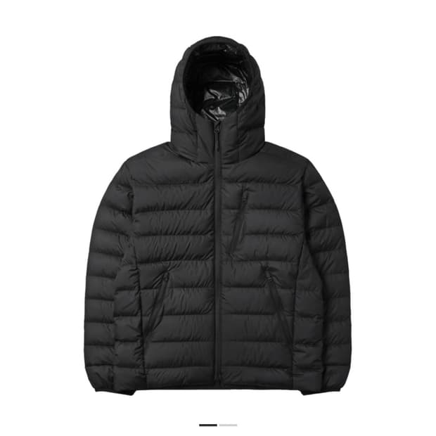[L] 무신사 스탠다드 시티 레저 후디드 라이트 다운 재킷 블랙