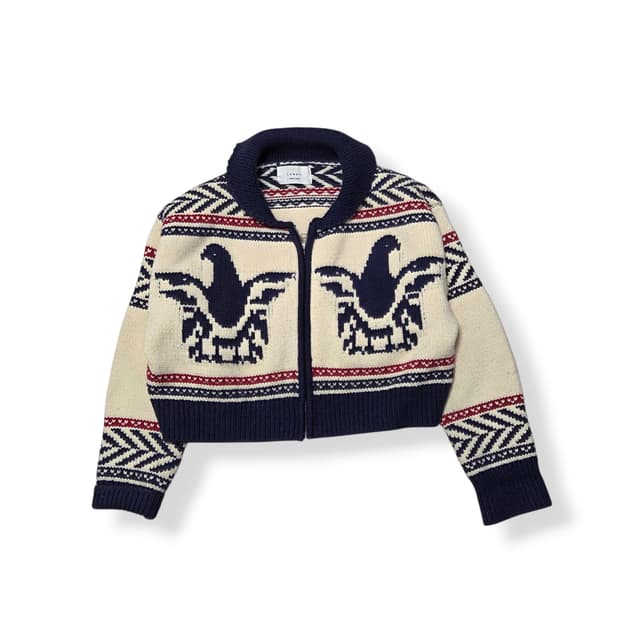 Lowell 로웰 여성 빈티지 코위찬 니트 자켓