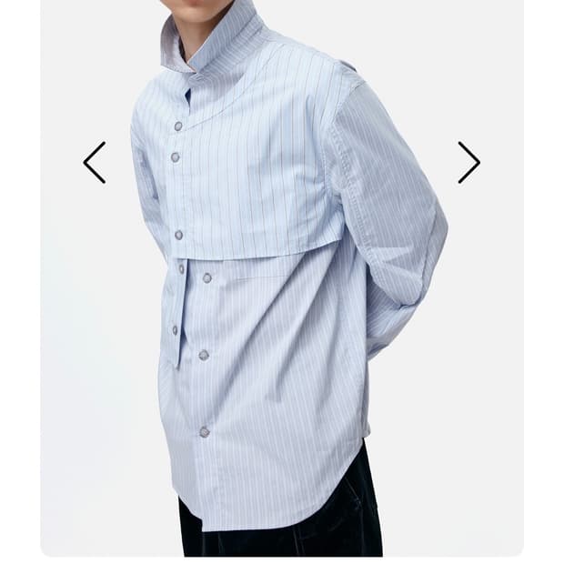 ADSB STRIPE LAYERED SHIRTS atb1338m BLUE