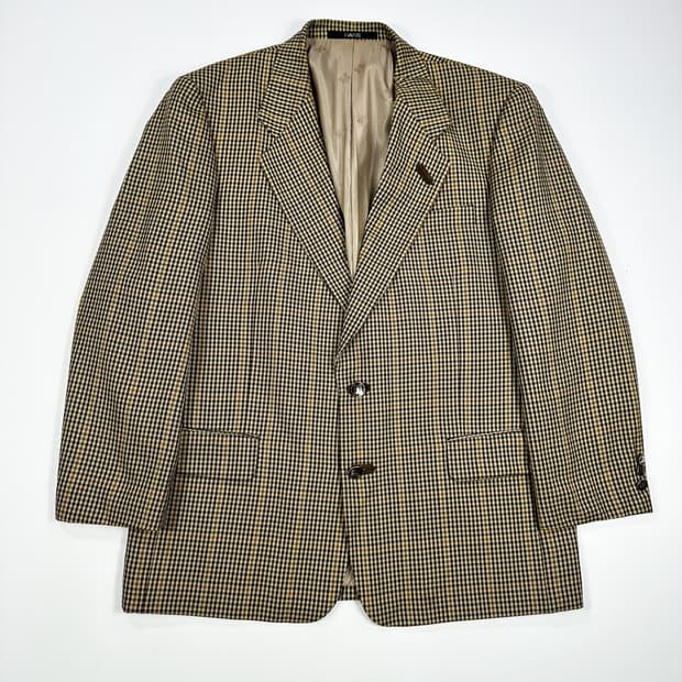 DAKS 닥스 클래식 체크패턴 울 블레이져 L