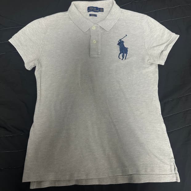 폴로 빅포니 스키니핏 카라티 그레이